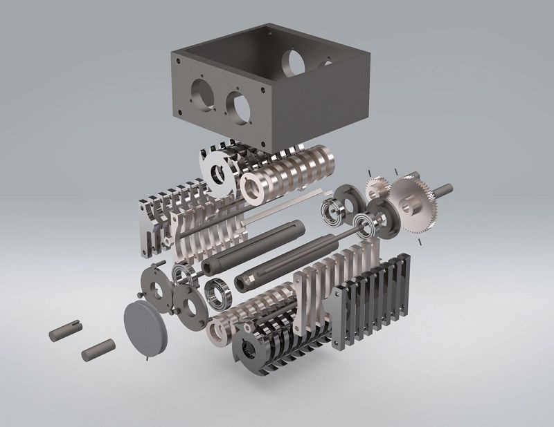 Heavy-Duty Dual Shaft Shredder in stock Heavy-Duty Dual Shaft Shredder in stock